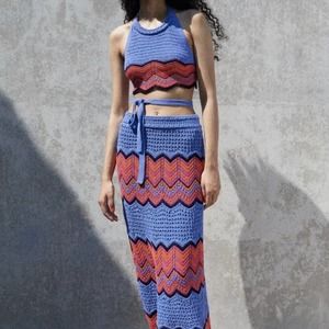 Zara Special Edition Crochet Skirt Set